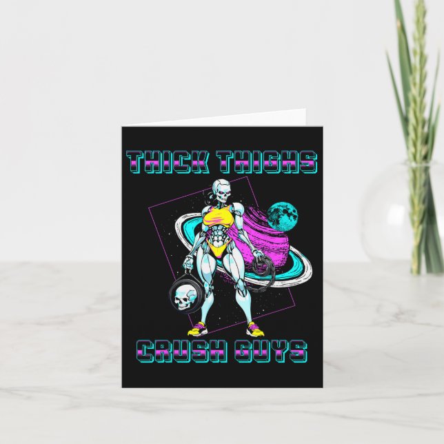 Carte Épais cuisses Les Gars Broyeurs Poids Bodybuilding (Devant)