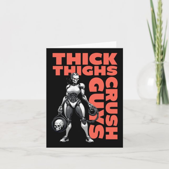 Carte Épais cuisses Les Gars Broyeurs Poids Bodybuilding (Devant)