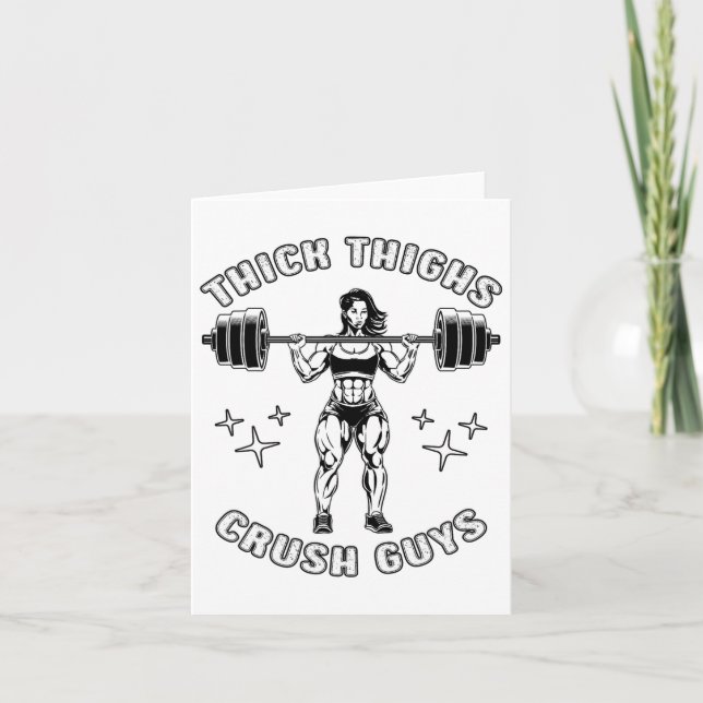 Carte Épais cuisses Les Gars Drôle Gym Entraînement Body (Devant)