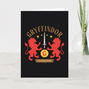 Carte Épée double lion graphique de la maison GRYFFINDOR