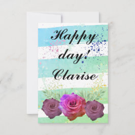 Carte Ephemera vibrant color pink art