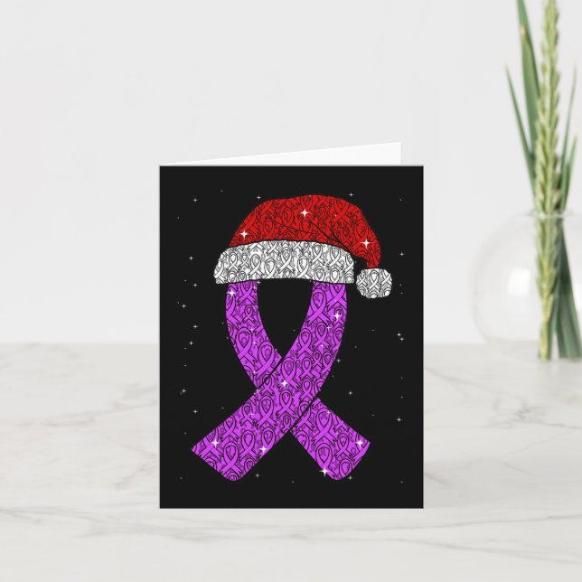 Carte Epilepsie Noël Casquette Purple Sensibilisation Ri (Devant)