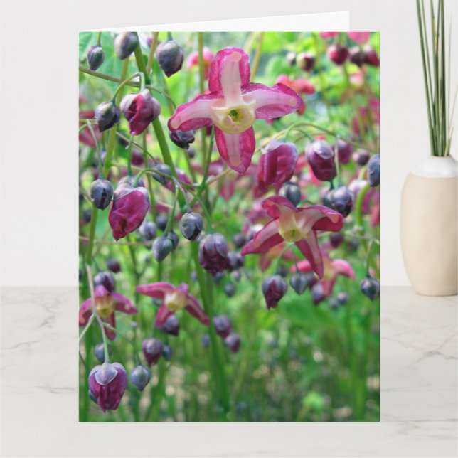 Carte Epimedium Flowers Big Birthday Card (Devant)