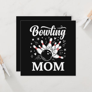 Carte Épingles de cœur de maman de bowling Ligue drôle F