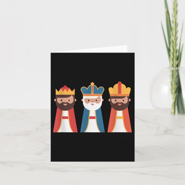 Carte Epiphanie Feliz Dia De Reyes Trois Sages Hommes He (Devant)