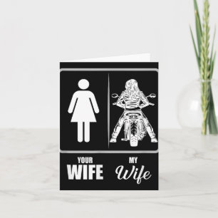 Carte Épouse de motard vintage pour la Saint-Valentin - 
