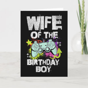 Carte Épouse Du Jeu Vidéo Pour Enfant Anniversaire Gamer