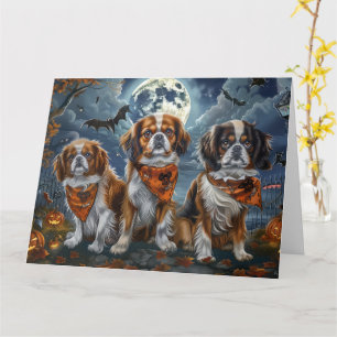 Carte Épouvantail d'Halloween Épanouissant Tibétain
