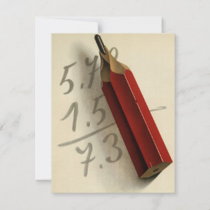 Carte Équation mathématique avec crayon rouge, entrepris