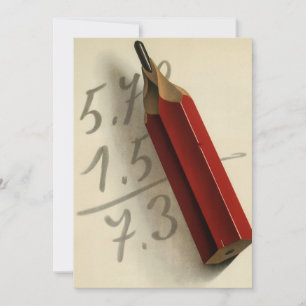 Carte Équation mathématique avec crayon rouge, entrepris