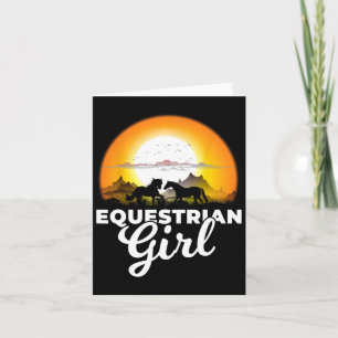 Carte Equestrian Girl - Une fille qui aime les chevaux T