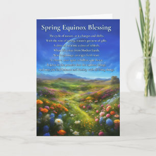 Carte Équinoxe Vernal du Printemps Ostara Jolie Fleur