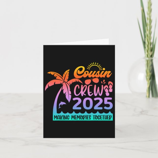 Carte Équipage de cousin drôle 2025 Groupe d'été créant  (Devant)