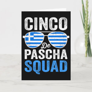Carte Équipe Cinco De Pascha Grèce Drapeau grec Pâques C