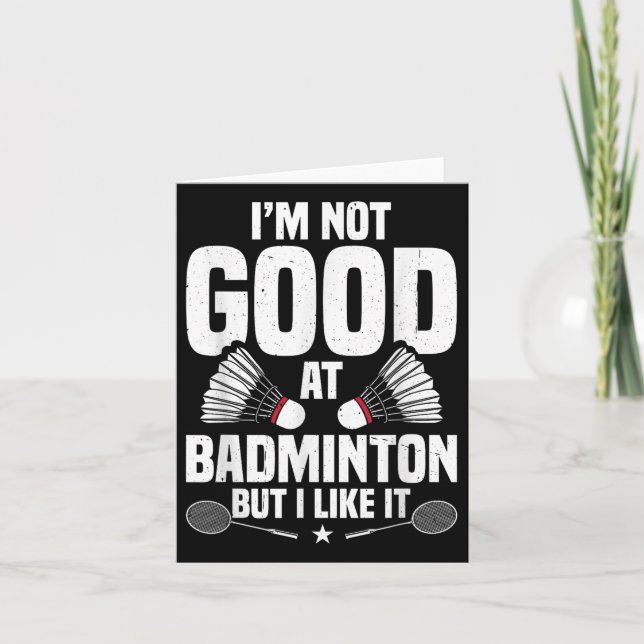 Carte Équipe de Badminton Lover Entraîneur Badminton Pla (Devant)