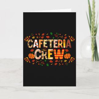 Carte Équipe de cafétéria reconnaissante automne Pumpkin