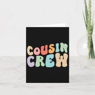 Carte Équipe de cousin vintage design rétro groovy famil