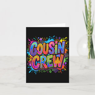 Carte Équipe de cousins Famille assortie garçons filles