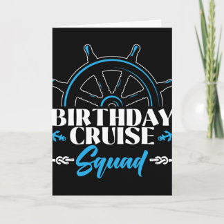 Carte Équipe de croisière d'anniversaire Croisière Batea