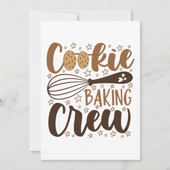 Carte Équipe de cuisson de biscuits amusants (Devant)