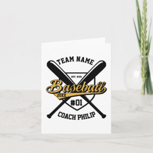 Carte Équipe de fan de baseball Maman joueur merci cadea