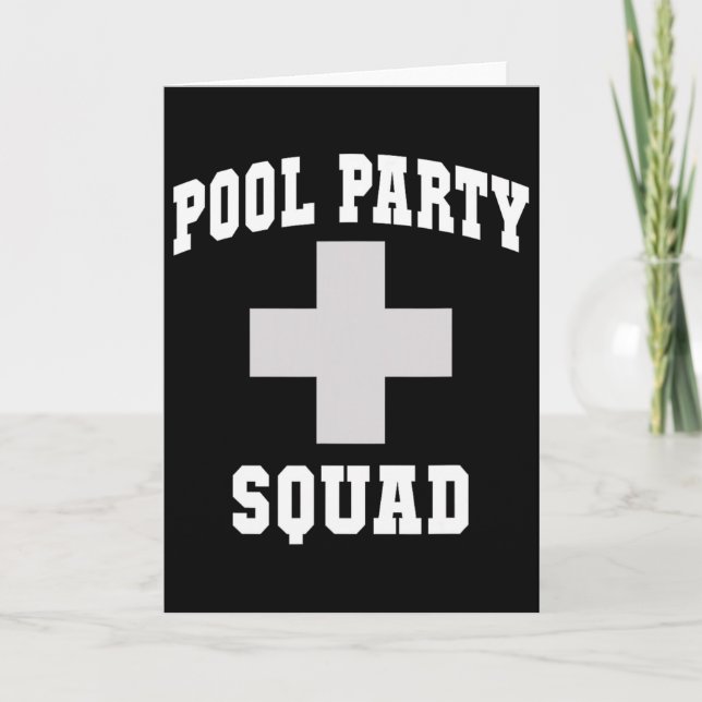 Carte Équipe de fête à la piscine Papa Croisière Plongée (Devant)