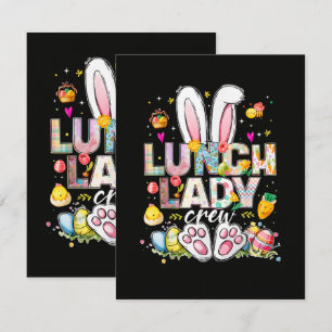 Carte Équipe de la dame du déjeuner Funny Bunny