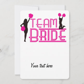 Carte Équipe de la mariée - pom-pom girls