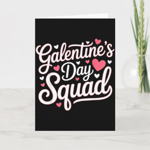 Carte Équipe de la Saint-Valentin pour les dames festive