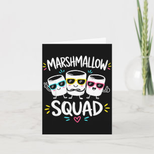 Carte Équipe de marshmallow feu de camp familial