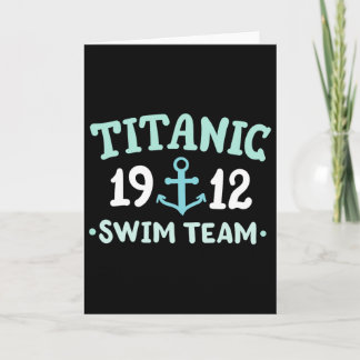 Carte Équipe de natation du Titanic 1912 Bateau de crois