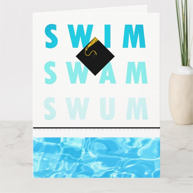 Carte Équipe de natation Swimmer Graduation (Devant)