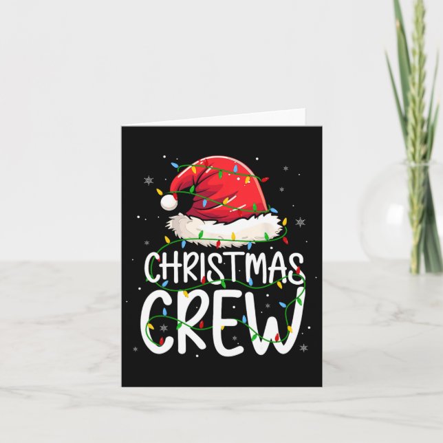 Carte Équipe de Noël Joyeux Famille Correspondant Pyjama (Devant)