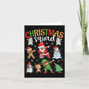 Carte Équipe de Noël Père Noël Dabbing Elf Family Corres