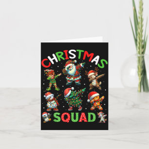 Carte Équipe de Noël Santa Dabbing Elf Famille Tenue Ass