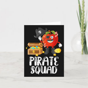 Carte Équipe de pirates drôle Apple Professeur Parle com