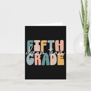 Carte Équipe de rêve de cinquième année Enseignant Super