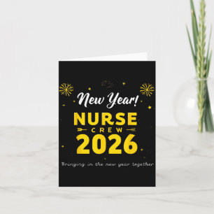 Carte Équipe de soignants drôle du Nouvel An 2026 Célébr