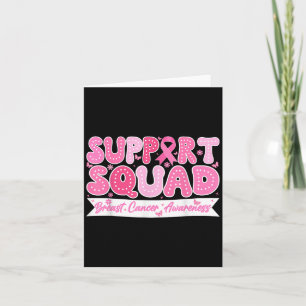 Carte Équipe de soutien Groovy sensibilisation au cancer
