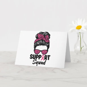 Carte Équipe de soutien Nœud décoiffé Guerrière rose Can
