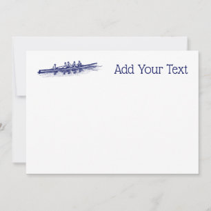 Carte Équipe de sports nautiques Blue Rowing Rowers