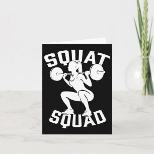 Carte Équipe de squat entraînement Partenaire Entraîneur