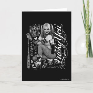 Carte Équipe de suicide   Harley Quinn Typographie