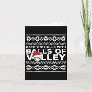 Carte Équipe de volleyball laide doux lumières de Noël S