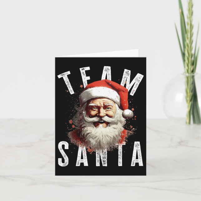Carte Équipe Père Noël Noël Funny Noël Noël Noël Père No (Devant)