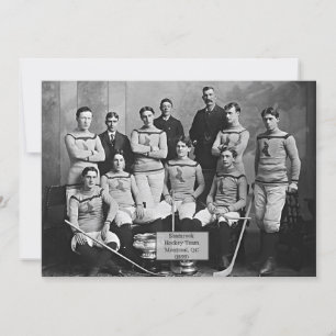 Carte Équipe shamrock de hockey, Montréal, QC 1899,