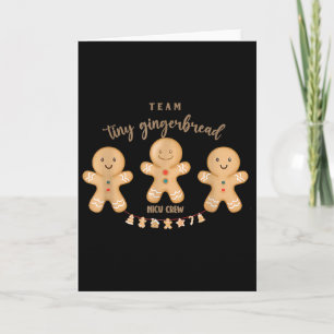 Carte Équipe Tiny Gingerbread Nicu Crew Infirmière Noël