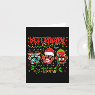 Carte Équipe vétérinaire Paw Noël vétérinaire Tech Xmas 