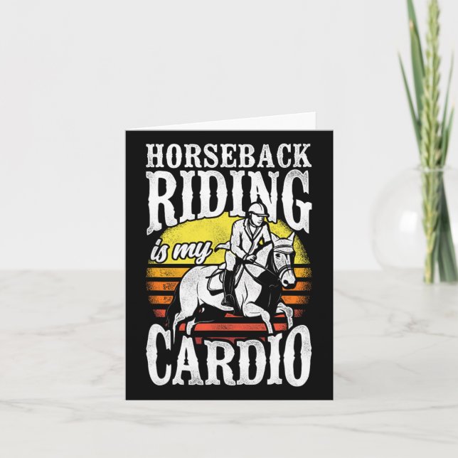 Carte Équitation Est Mon Équitation Équestre Cardio (Devant)