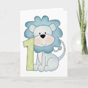 Carte ęr Lion d'anniversaire